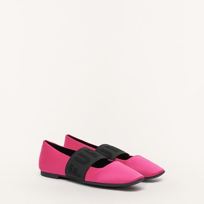 Furla Iris Balerina Cipő Női Piros Fekete | WN2987465